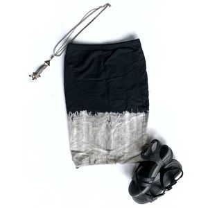 🎉 Lapis Cotton Skirt w/ Acid Wash Design